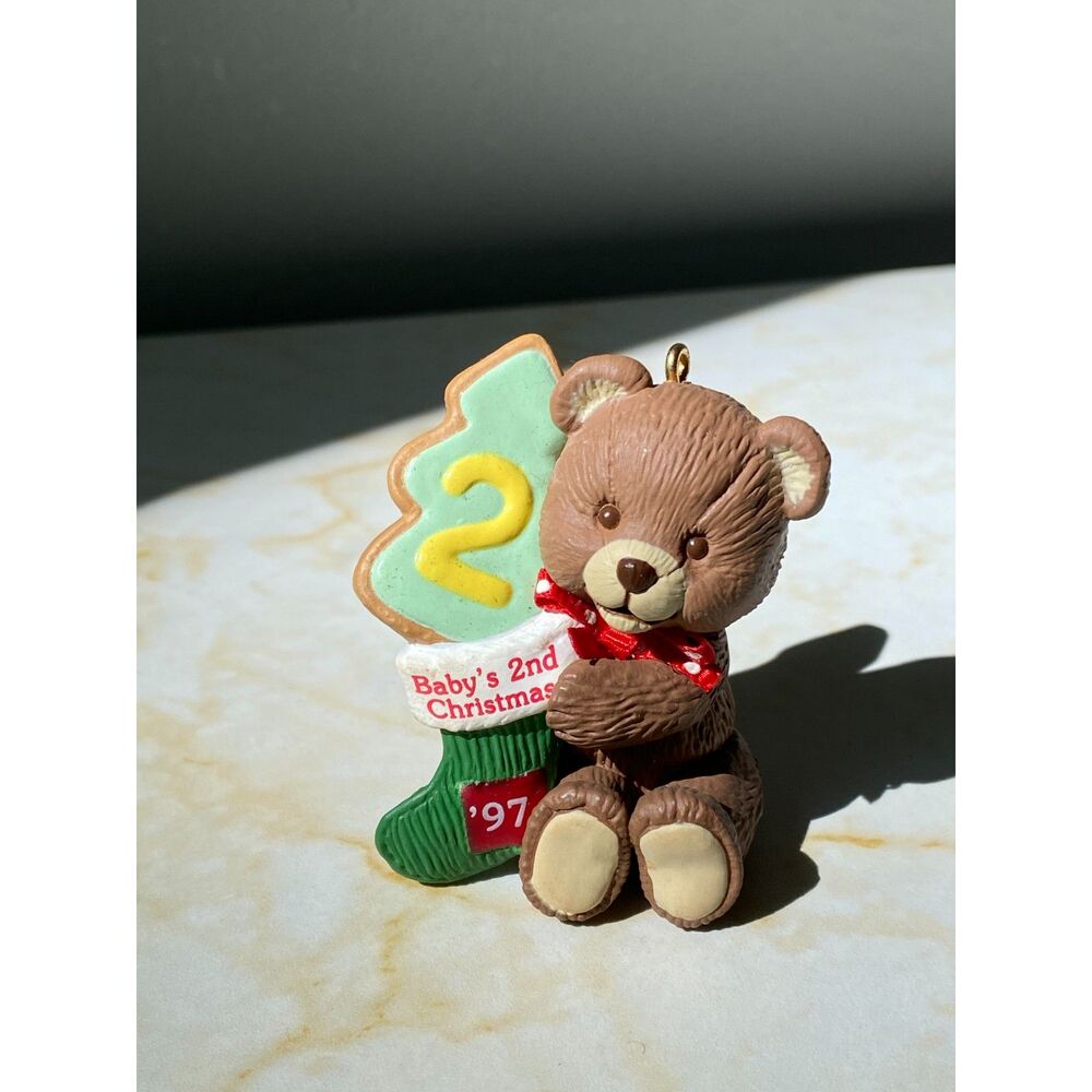 Hallmark Age Collection Child's 2nd Christmas Bear Dated 1997, No box